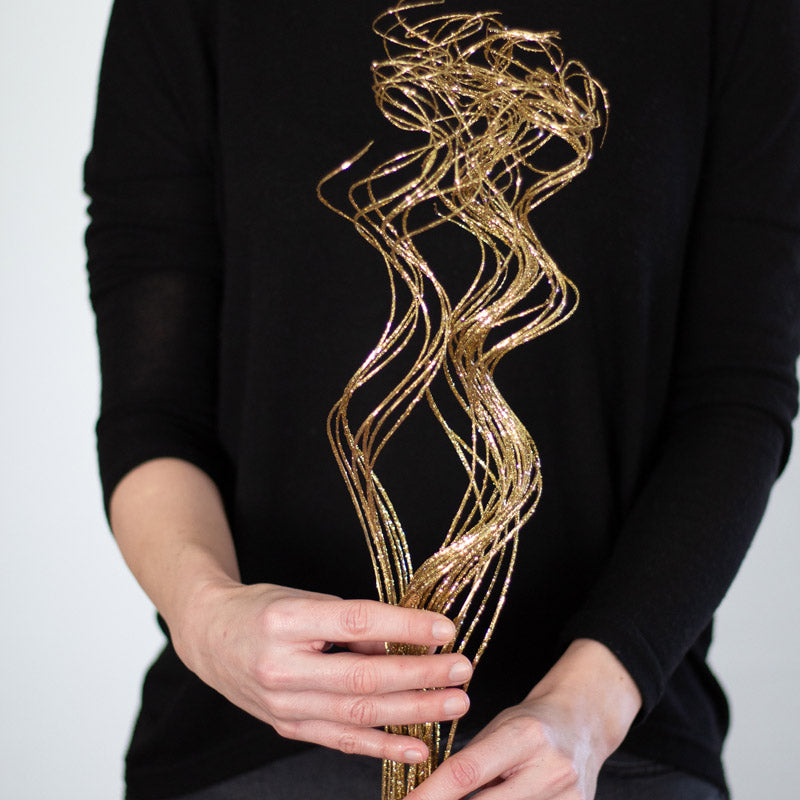 Load image into Gallery viewer, Ting Twisted Stem - Sparkle Gold