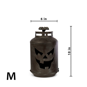 Metal Porch Jack-o-Lantern-Patina