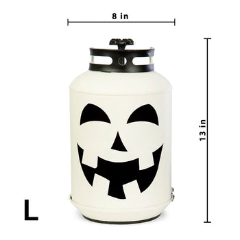 Metal Porch Jack-o-Lantern-White